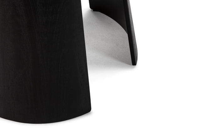 Mesa de Comedor Redonda Zuri Ø 120 Negra, detalle del acabado