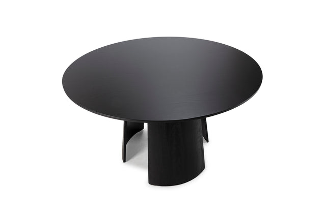 Mesa de Comedor Redonda Zuri Ø 120 Negra, vista lateral
