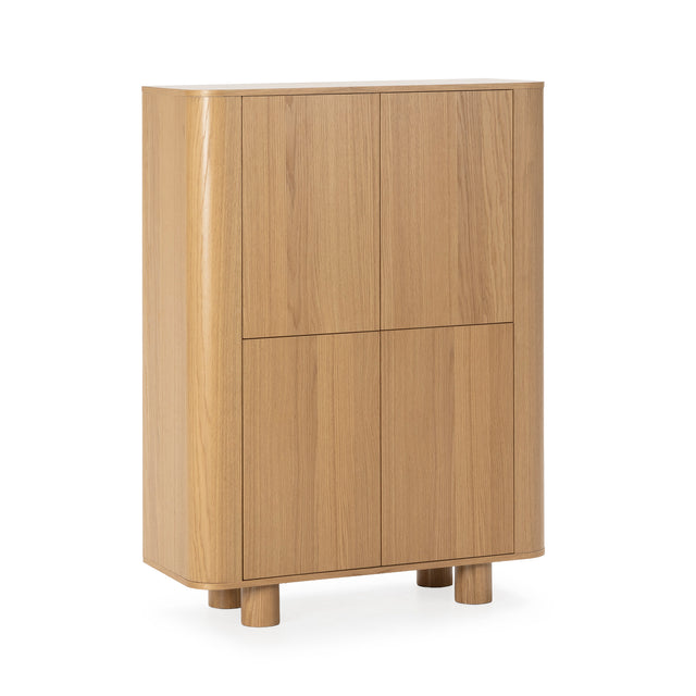 Mueble Auxiliar Padoc 100 Roble, vista lateral
