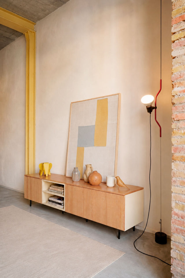 Mueble TV Nolla 200 Crema y madera