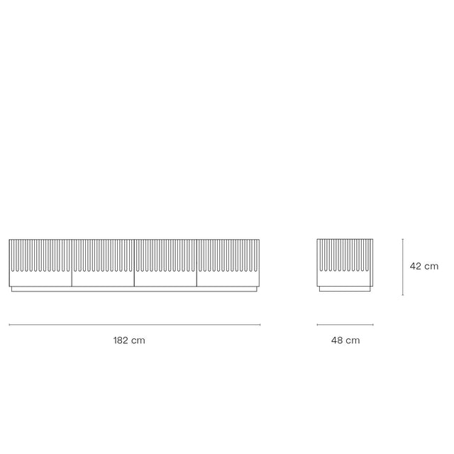 Mueble tv Doric Blanco/Negro Teulat
