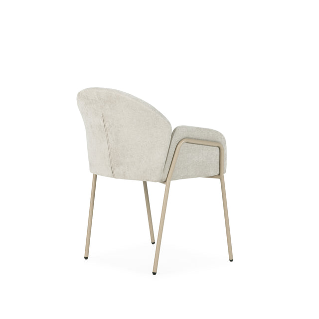 Silla de Comedor Aslin Beige, vista lateral