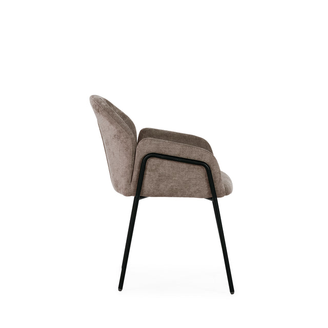 Silla Tapizada Aslin Moca, vista adicional