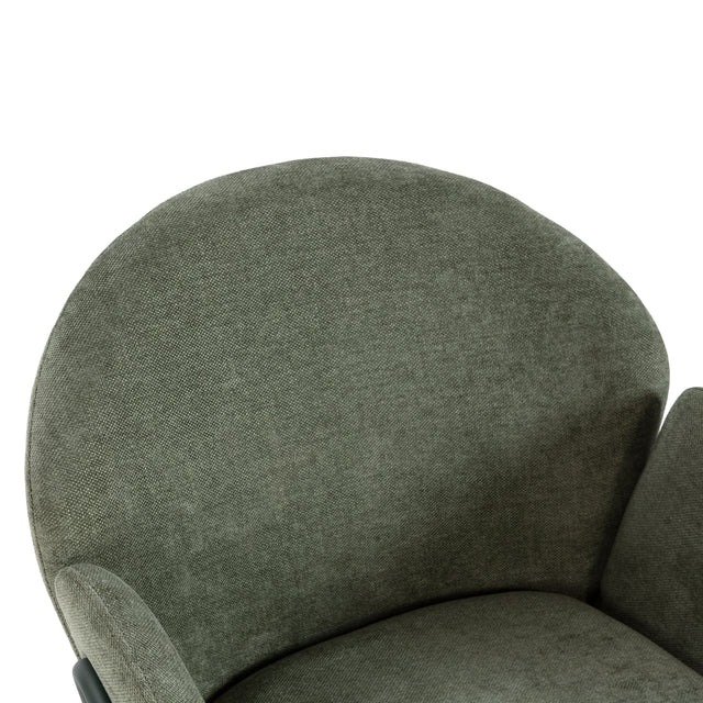 Silla Tapizada Aslin Verde, detalle del diseño