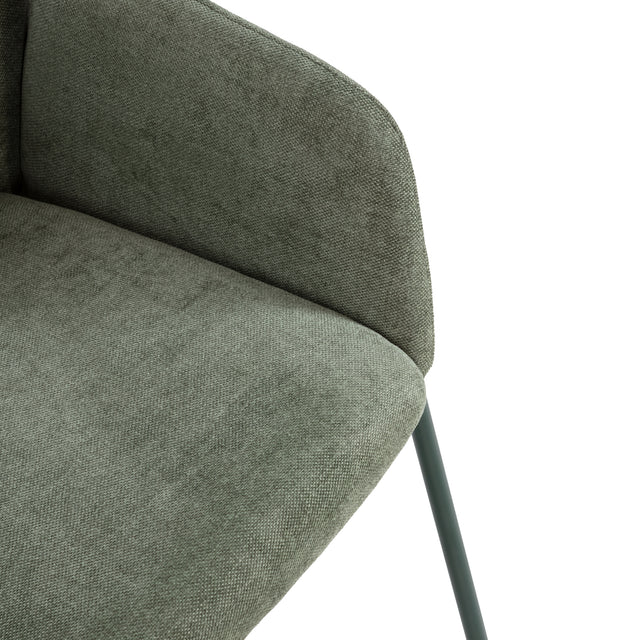 Silla Tapizada Aslin Verde, vista adicional