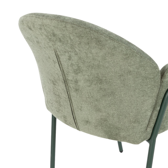 Silla Tapizada Aslin Verde, vista adicional