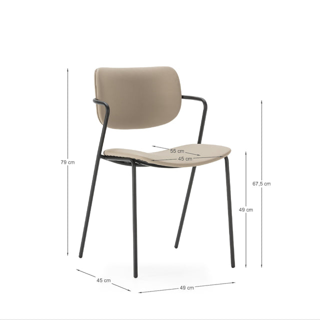 Silla Tapizada Maika Polipiel