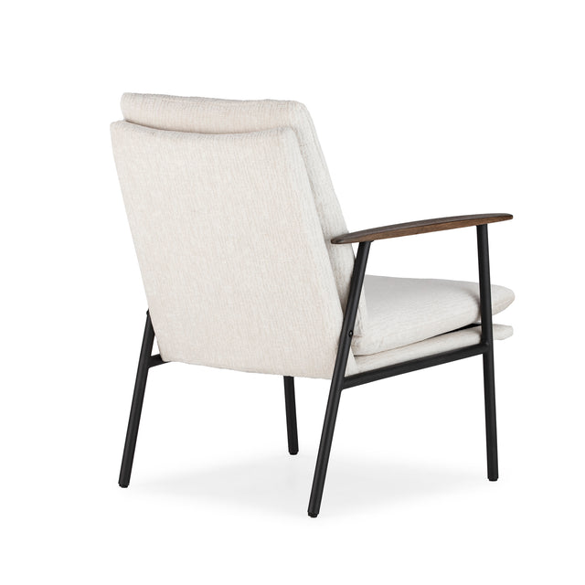 Butaca Tapizada Dunia Beige, vista lateral