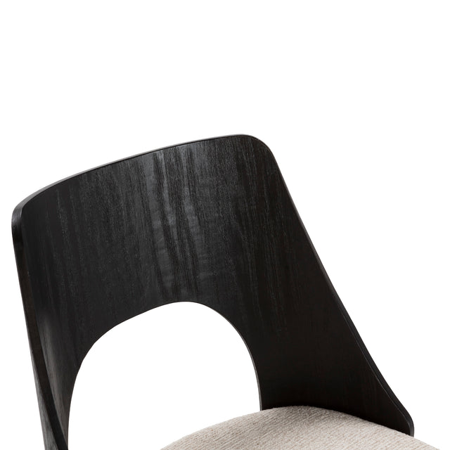 Silla Tapizada Gilda Beige & Negro, vista adicional