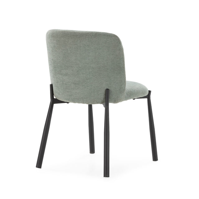 Silla Tapizada Ginny Verde Menta, vista frontal