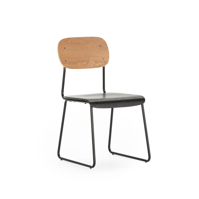 Silla de Comedor Aira Natural & Negro