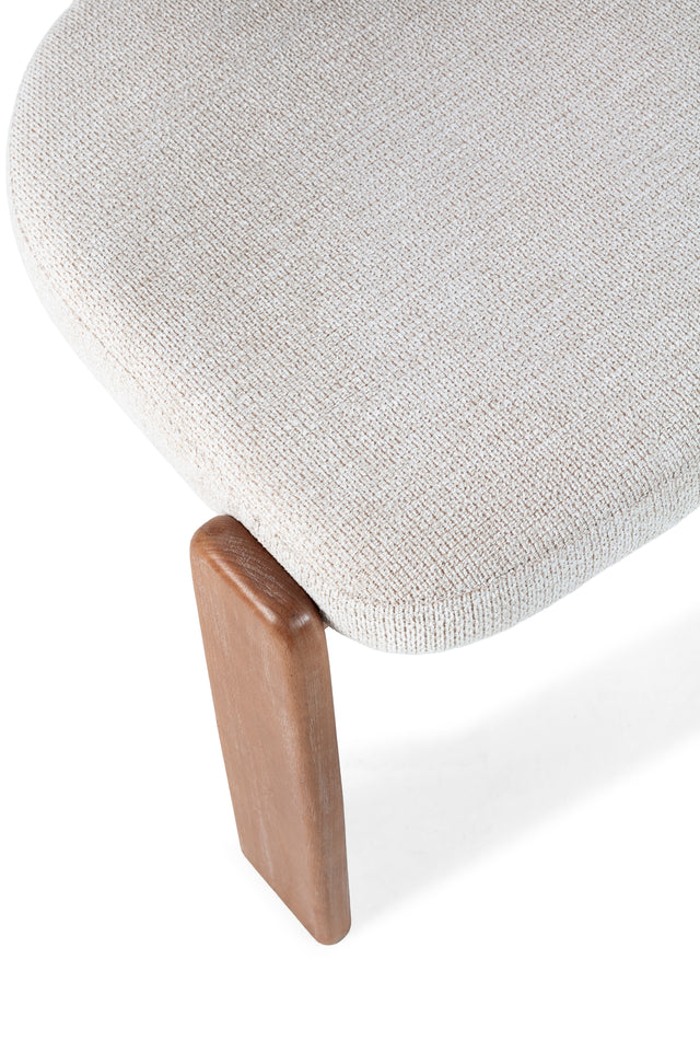 Silla de Comedor Nadia Beige Roble Lavado, detalle del acabado