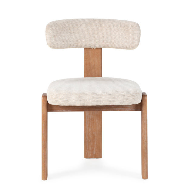 Silla de Comedor Nadia Beige Roble Lavado, detalle del diseño