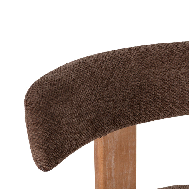 Silla de Comedor Tapizada Nadia Marrón & Roble, vista adicional