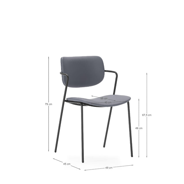 Silla Tapizada Maika Polipiel