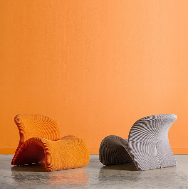 Sillón Tapizado Vianne Naranja