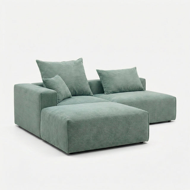 Sofá Bard M vista lateral de estilo nórdico