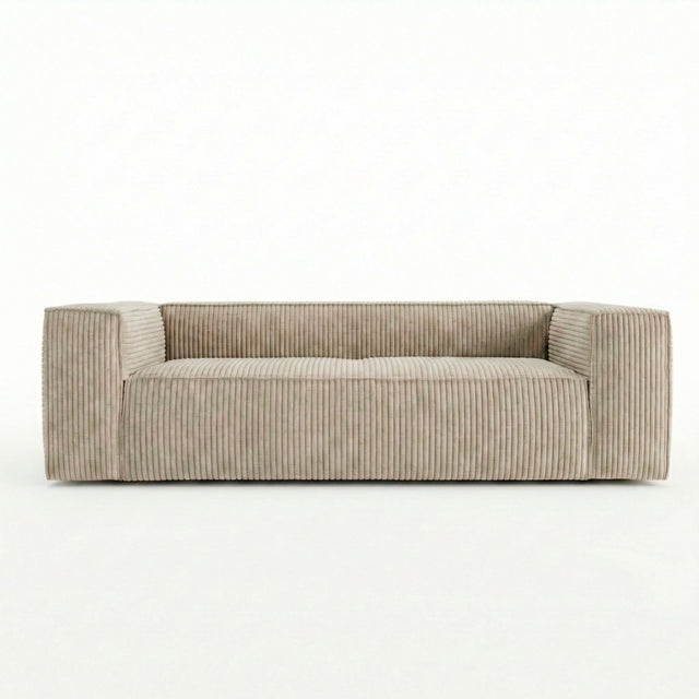 Sofá Modular 3 Plazas Cala con acabado beige, tejido en ambiente de estilo nórdico