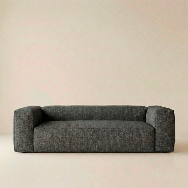 Sofá Modular 3 Plazas Cala con acabado negro, tejido en ambiente de estilo nórdico