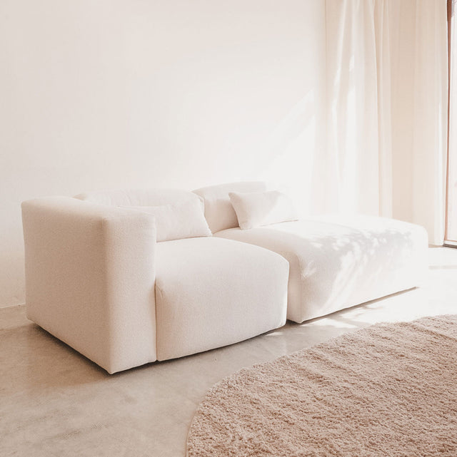 Sofá Modular Nido con acabado blanco vista principal de estilo nórdico