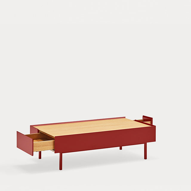 Mesa de Centro Rectangular Arista 110 Burdeos
