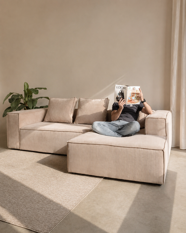 Sofá modular Cala con chaise longue derecha