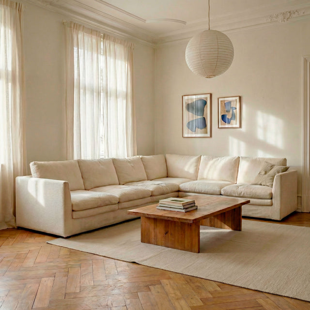 Sofá rinconero Aranjuez 310x280cm en ambiente de estilo nórdico