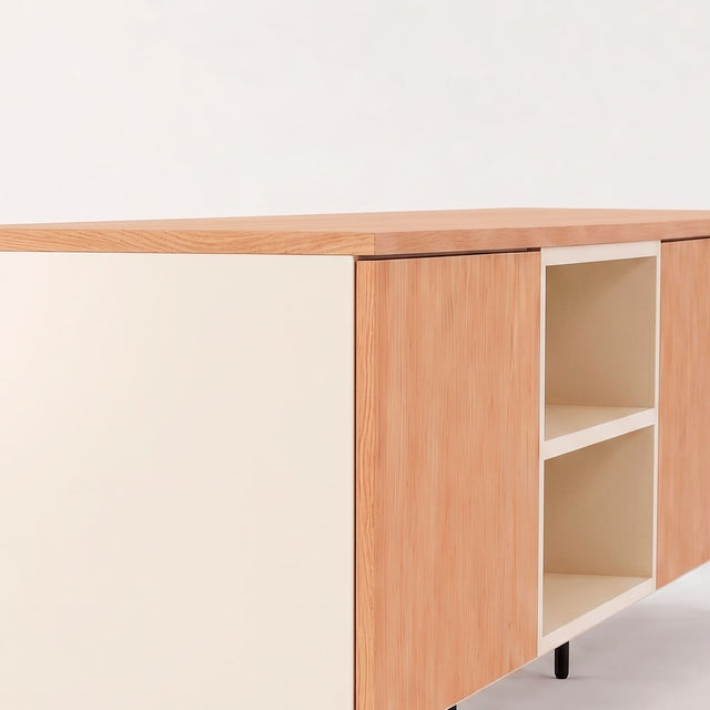 Mueble TV Nolla 200 Crema y madera