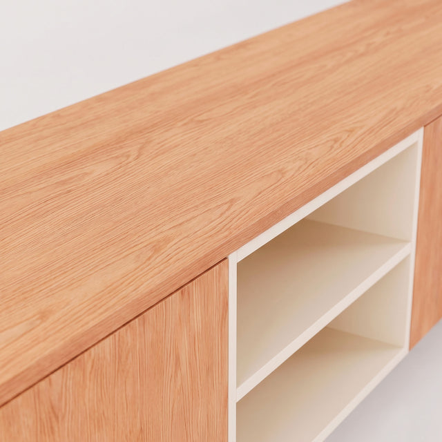 Mueble TV Nolla 200 Crema y madera