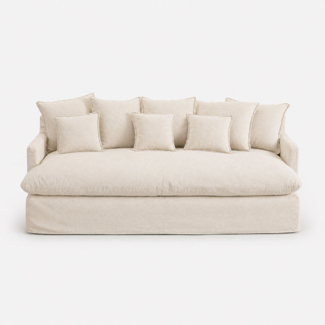 Removable cover sofa Lasal, 130 cm deep · Deep sofa