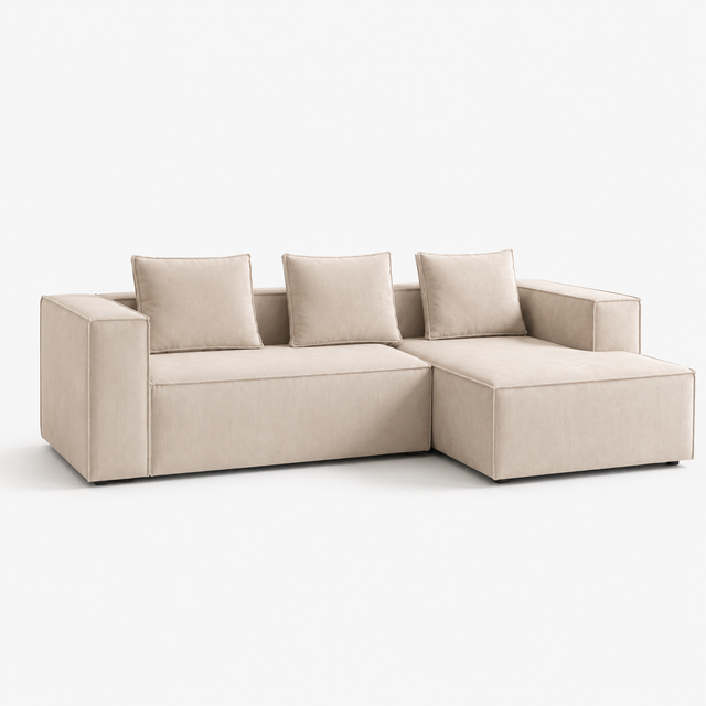 Sofá modular Cala con chaise longue derecha