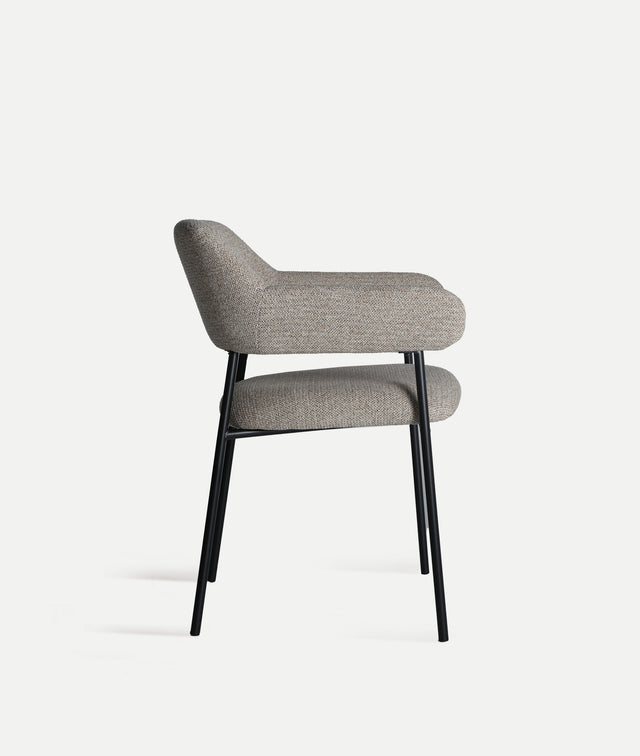 Silla Tapizada Sarzay Marrón Jaspeado