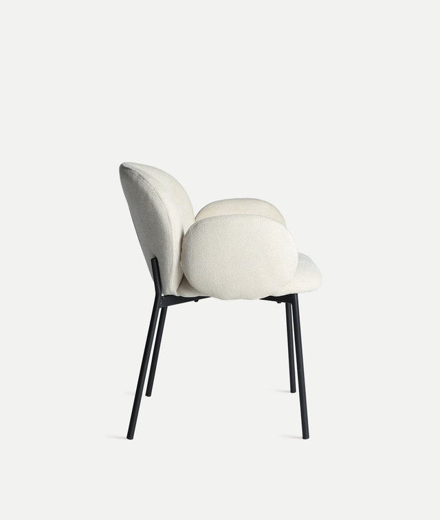 Silla Tapizada Burgnac Crema