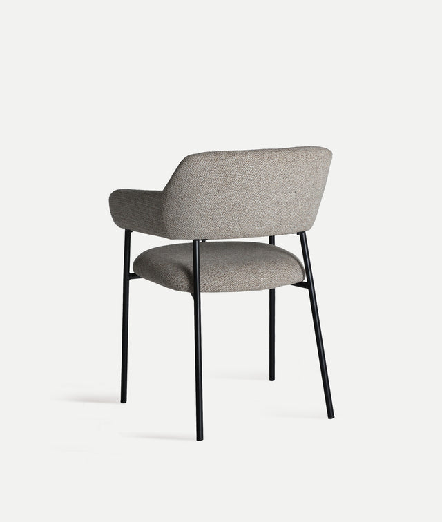 Silla Tapizada Sarzay Marrón Jaspeado