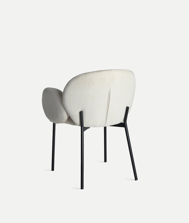 Silla Tapizada Burgnac Crema