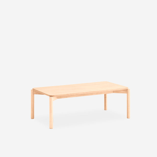 Vista lateral Mesa de Centro Rectangular Atlas 110 cm Beige Madera Natural Teulat Slowdeco