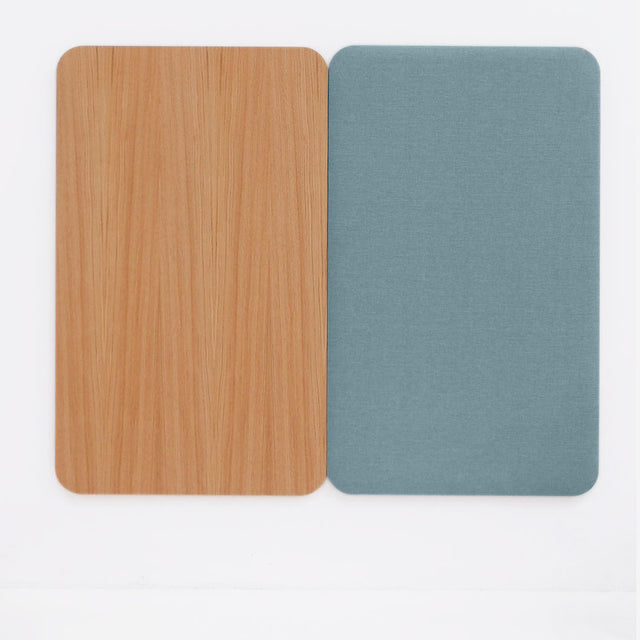 Cabecero modular 140cm Roble - Tapizado Azul - Libra 49 Slowdeco